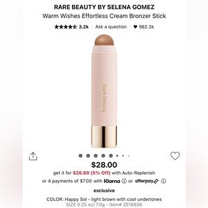 Rare Beauty Happy Sol Bronzer Stick